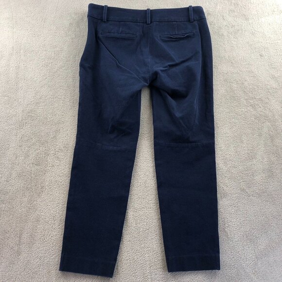 J.Crew Womens Dress Pants Size 2 Stretch Chino Flat Front Slim Straight Leg Blue - Picture 11 of 11